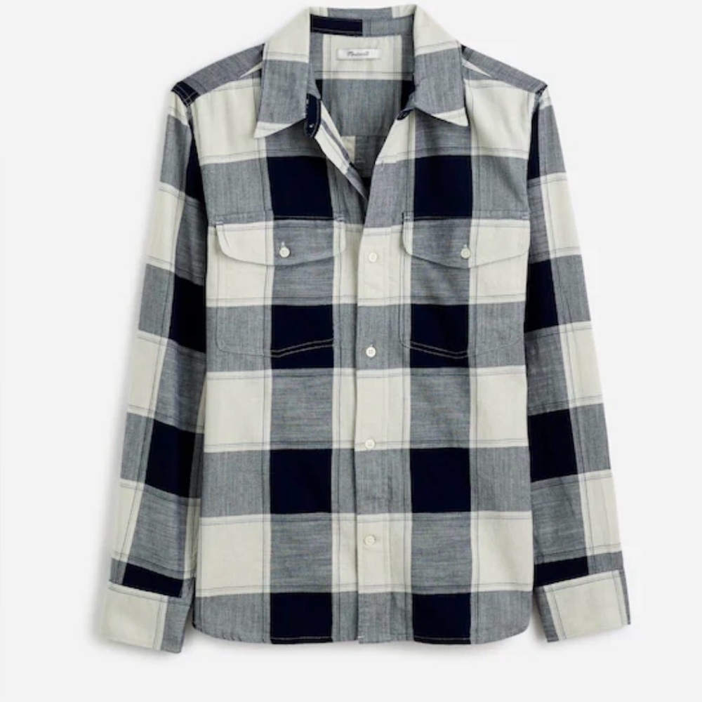 Madewell Shirt Cotton Plaid - Men - Medium